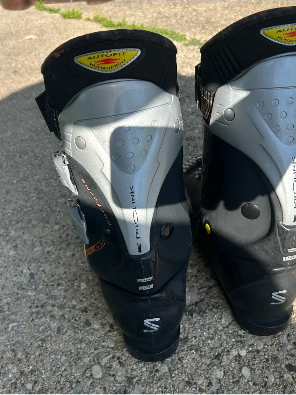 Salomon Force Super Alpine Ski Boots Black 4 Buckle Adult Ski Boots L=344mm